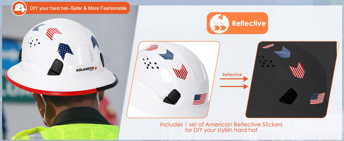 Full Brim Hard Hat with Clear Visor Cascos De Construccion Vented Hard Hat with Chin Strap Adjustable Cool Vent Work Helmet for Men Women