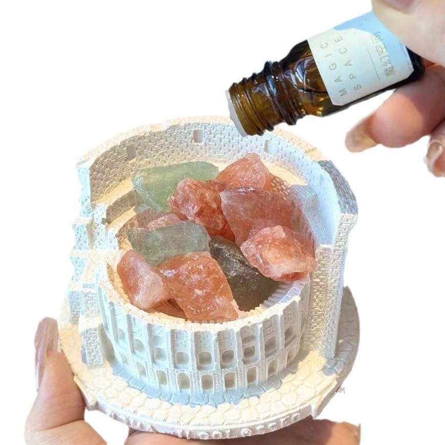 Roman Colosseum Scent Diffuser Stone, Natural Crystal, Long-Lasting Home Fragrance, Elegant Gift Box, Odor Eliminator, Room Decor