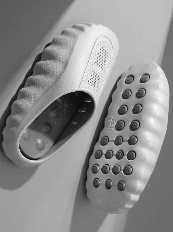 Unisex Sport Massage Slide Sandals for Post-Workout - Foot Massage Nubs, Non-Slip Sports Outsole, Breathable Mesh Upper, Waterproof EVA Material - Perfect for Gym, Post-Workout Relaxation, Poolside & Locker Room - Comfortable Athletic Slippers