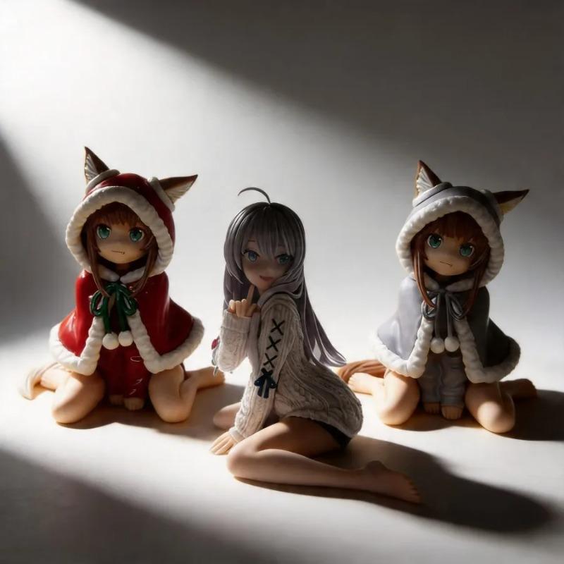 My Cat Is a Cute Girl Azuki & Wandering Witch Elaina Anime Figures - 10cm Car & PC Case Decoration Model Toy