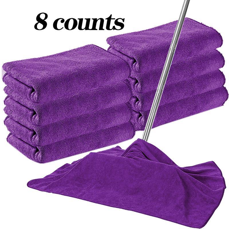 8/10/12 Pack Microfiber Towels, Reusable Kitchen Cleaning Towels, Soft Absorbent Car Wiping Cloths, Car Wash Microfiber Towel, Durable & Eco-Friendly