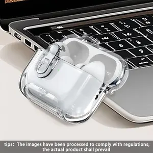 Transparent Shockproof Case Stand for AirPods 4/3 Pro2/pro/1/2, Durable Protective Cover, Stylish Design, Easy Accessory, Earphone Protective Cover