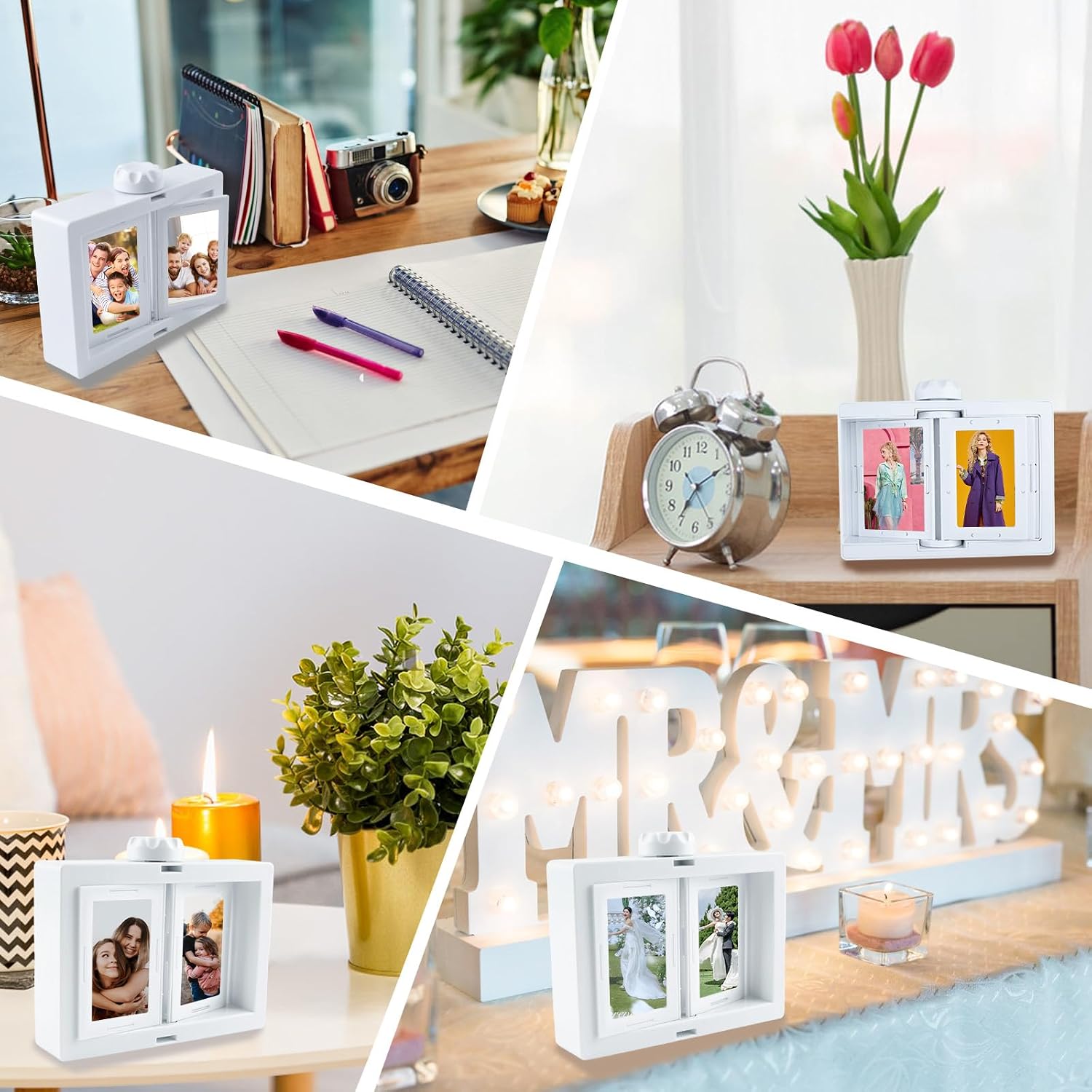Photo Album Desktop Polaroid Rotating frames for 3x2in Mini Photos & Photocards, Rotating Flip Photo Album Desktop small picture frame for 24 Photos Family Photo Collections for Home Office Desk Photo Album Desktop Polaroid Rotating frames for 3x2in Mini Photos & Photocards, Rotating Flip Photo Album Desktop small picture frame for 24 Photos Family Photo Collections for Home Office Desk