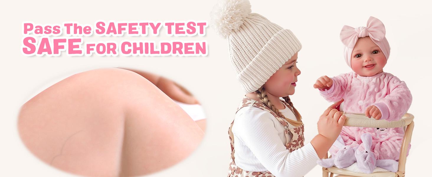 BABESIDE Reborn Baby Dolls - 17/20 Inch Cute Soft Vinyl Realistic Baby Doll Girl Poseable Smiling Real Life Rebornbabydoll with Complete Accessories for 3+ Years Old Gifts