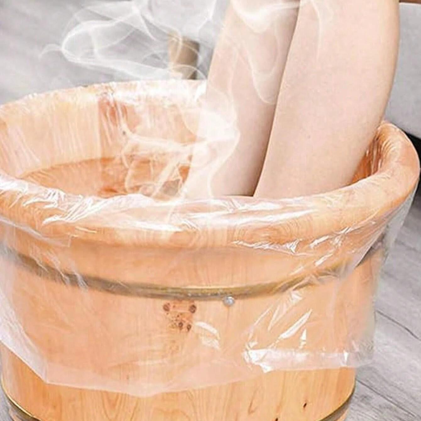 50/100 Disposable Foot Bath Bags, Portable Plastic Foot Spa Liners, Large Thin Foot Bath Inner Lining, Ideal for Home & Hotel Use