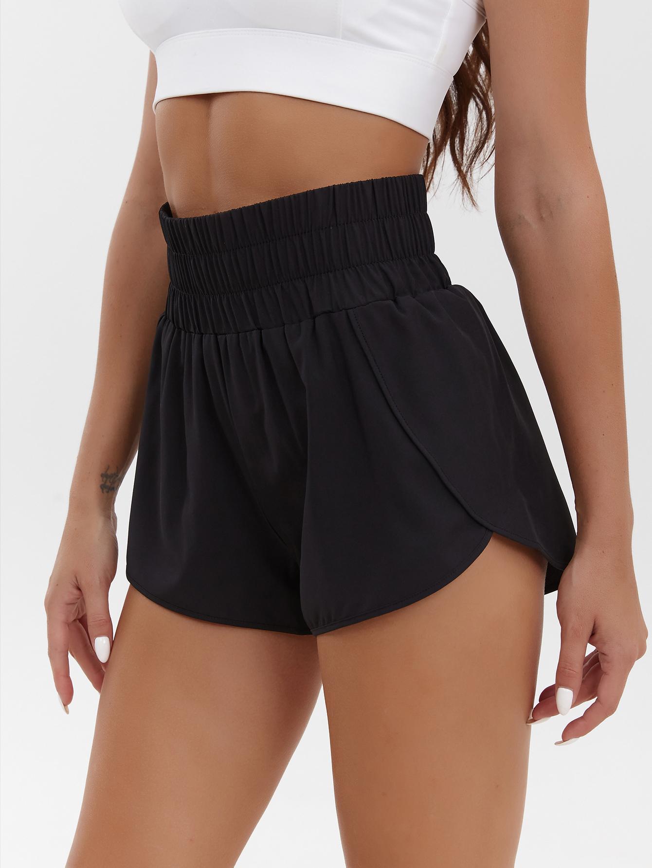 New European and American women's shorts high waisted elastic loose quick drying sports and leisure shorts breathable shorts fitness yoga shorts