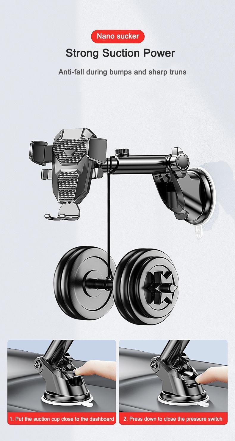 Sucker Car Phone Holder Mount Stand GPS Telefon Mobile Cell Support For iPhone 13 12 11 Pro  Xiaomi Huawei Samsung