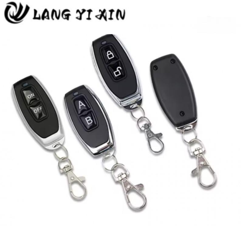 433mhz Remote Control 2-Key Learning Code for Garage Door Opener Car E-Bike, Lithium Button Cell Batteries Included, Abs Enclosure