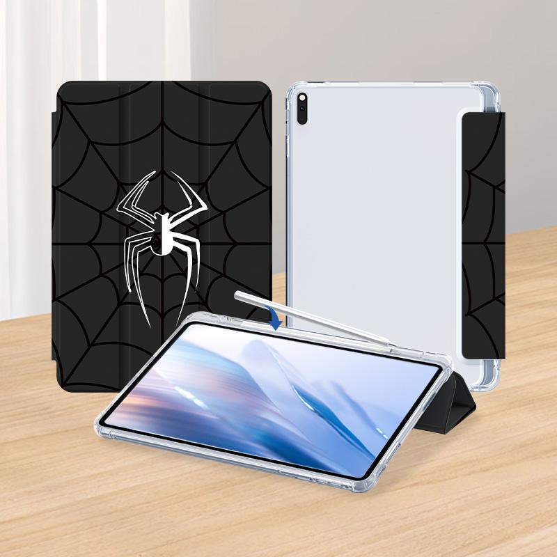 Spider Web Pattern Tablet Case, Tablet Casing, Soft Tablet Protective Cover with Pen Slot, Tablet Protector Compatible with iPad 10.2 Inch, Samsung Tab S7/S8 11 Inch, Huawei, Xiaomi