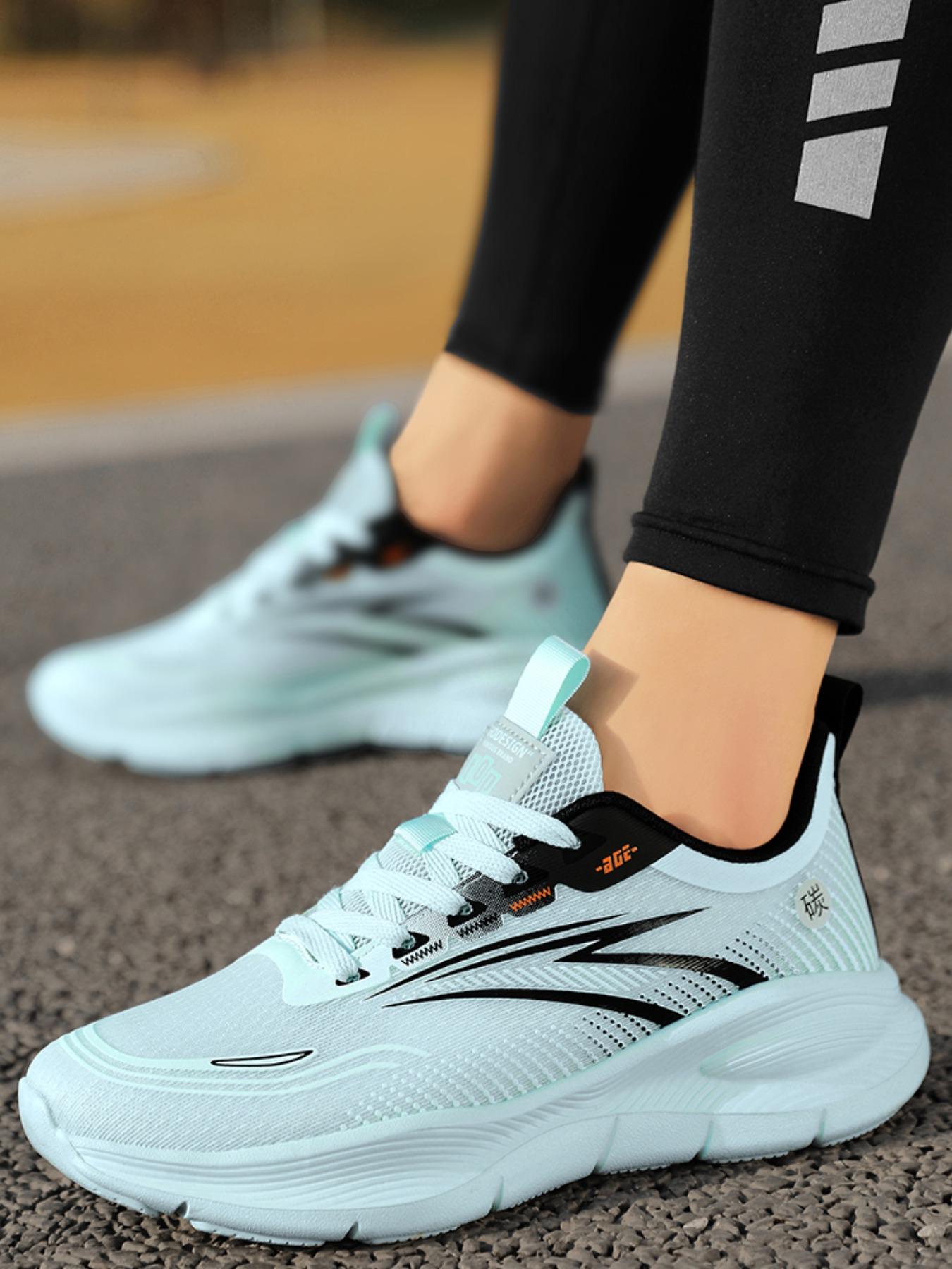 Men's Colorblock Lace Up Low Top Sneakers, Casual Breathable Comfortable Sports Running Shoes, Male All-match Round Toe Shoes for Daily Wear, Closed, Casual Running Footwear