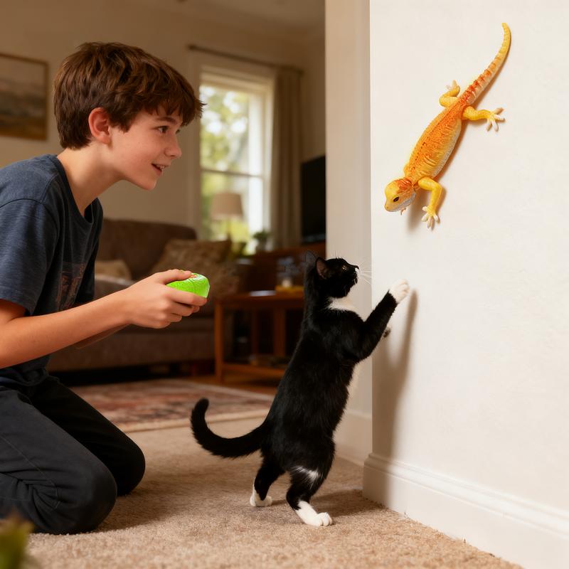Wall Crawler Gecko, Remote Control Toy, Electric Lizard Toy with LED Glowing Eyes, 360° Spin, Animal Toy, Fun Indoor Toy, Gift Idea, Party Toy, Cool Gifts, Family Fun,BlackFriday