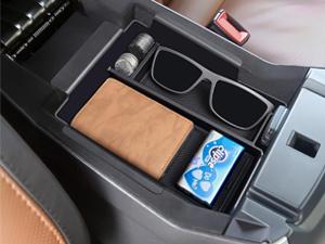 2020-2026 Ford Explorer Console Organizer Tray - Compatible with 2020+ Ford Explorer Deep Armrest Storage Box with Coin Holder & Non-Slip Mats, Red Interior 6th Gen Explorer Accessories