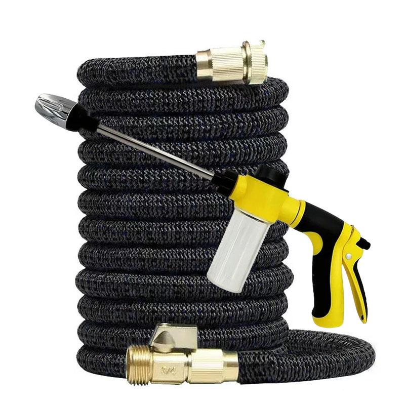 New Flexible Retractable Irrigation Hose - Magic Garden Hose with Spray Gun - High Pressure - Car Cleaning Tool - Plant Watering System with Adjustable Control Valve - Watering Nozzle - Gardening and Lawn Supplies