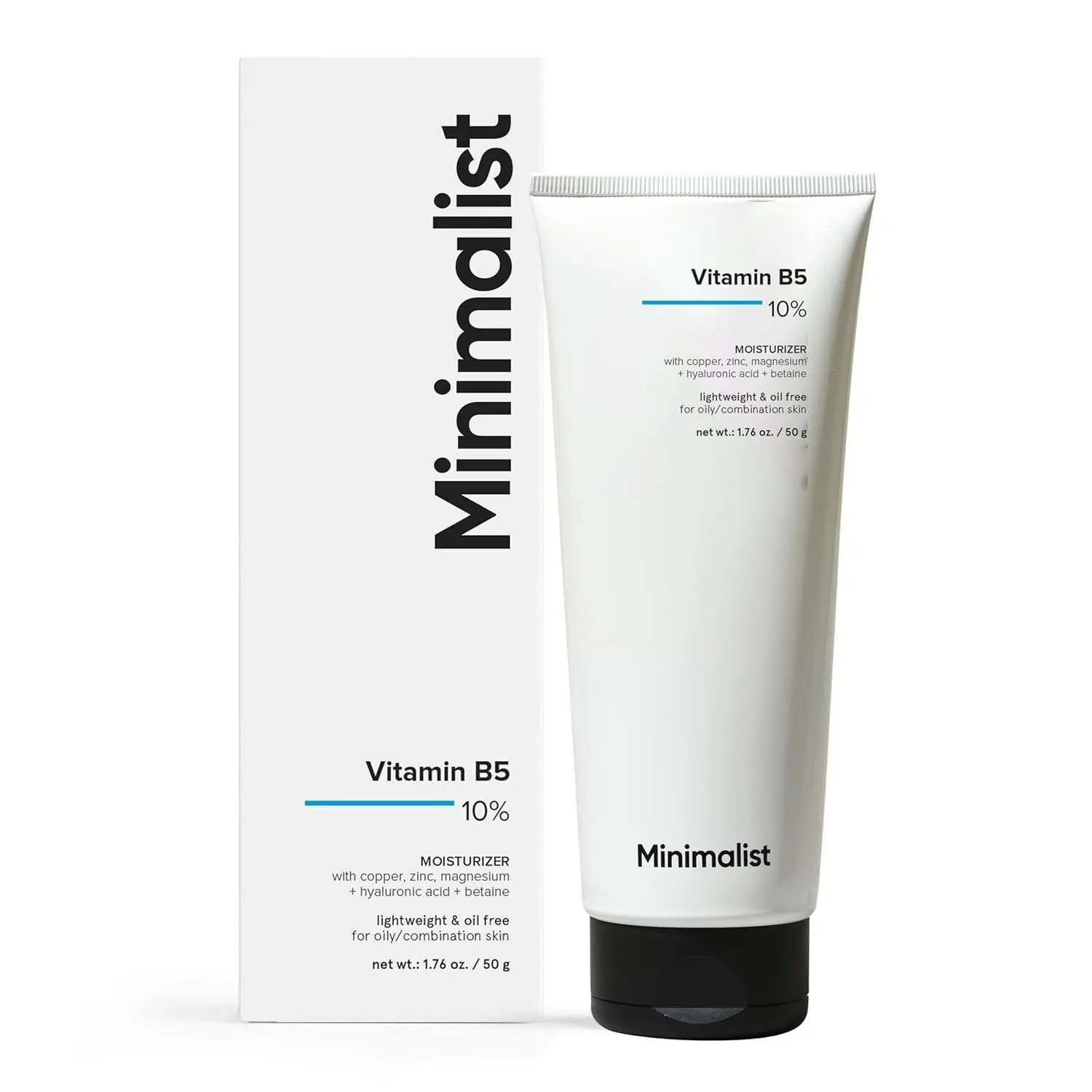 Minimalist Panthenol (Vitamin B5) 10% Face Moisturizer for Oily & Acne Prone Skin | For Dehydrated and Damaged Skin Barrier | For Women & Men | 1.7 Oz / 50 gm