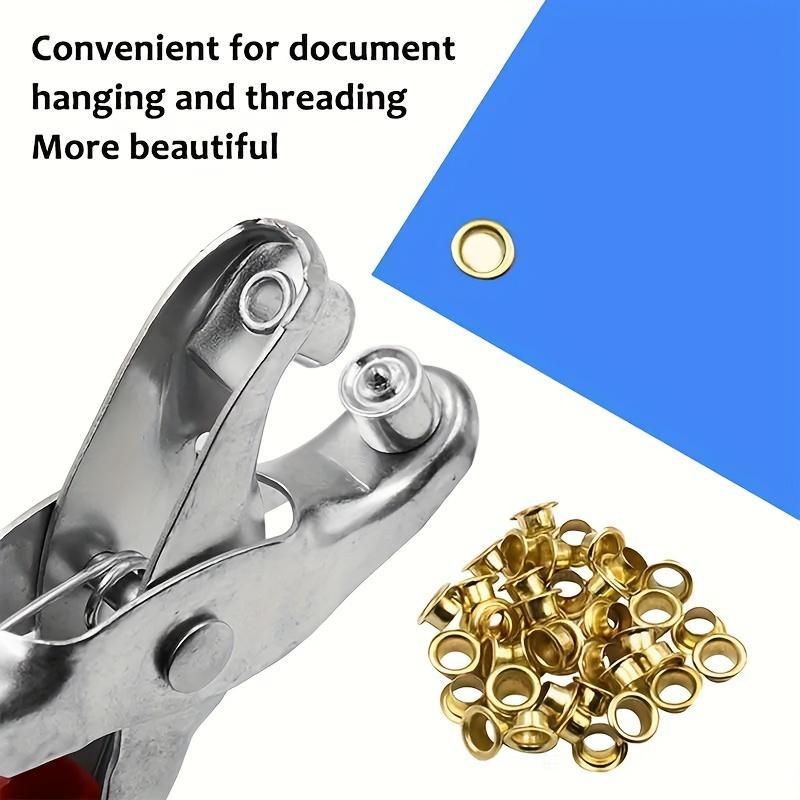 101pcs 4.5mm Golden Grommet Tool Kit - Professional DIY Eyelet Punch Pliers Set for Faux Leather, Fabric, and Belt with 100 Metal Eyelets, Washers, and Portable Hand Press - Ideal for Tarp Hole Punch, Rivet Press, and Crimper Tasks Sewing Tools