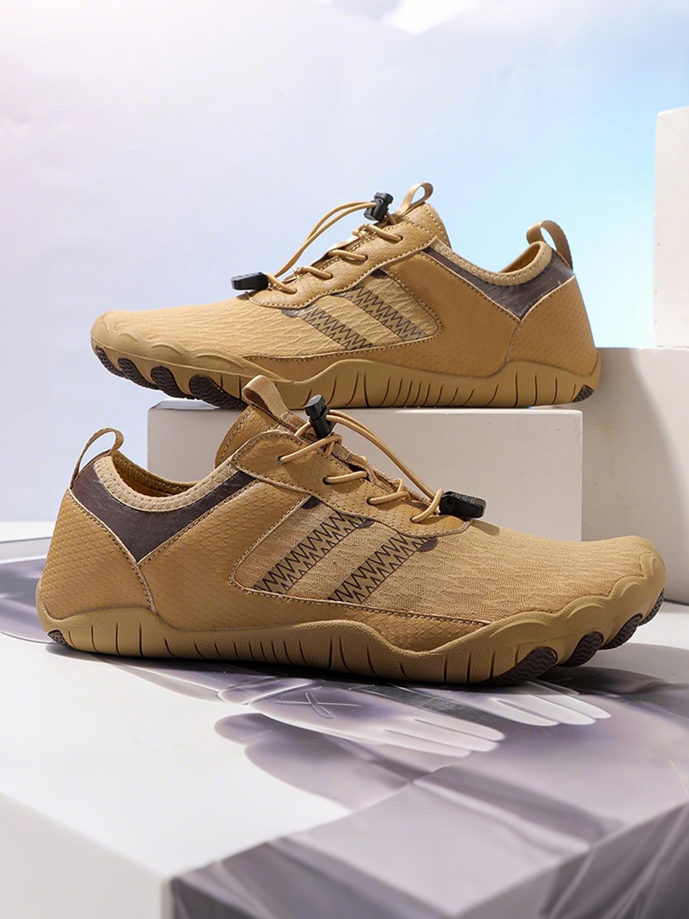 Unisex Lightweight Anti-Slip Hiking Shoes, Comfortable Casual Water Shoes for Summer River Exploration, Sporty PU Leather Print Sneakers