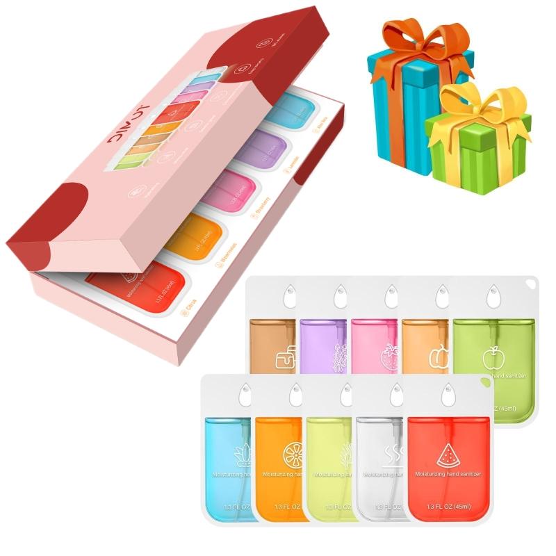 10-Piece Moisturizing Natural Hand Sanitizer Spray Set, Scent, Travel Size, Non-Irritating, No Formaldehyde, Suitable for All Skin Types