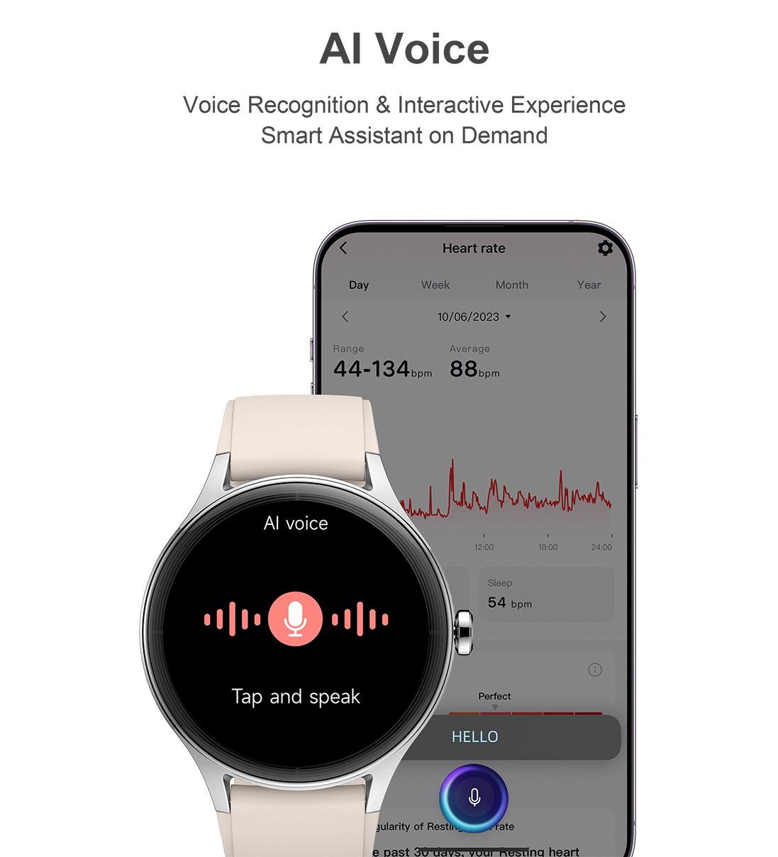 DR06 Stylish Round Smart Watch for Women Slim Versatile Heart Rate Sleep Monitor for Office Commuting Casual Wear