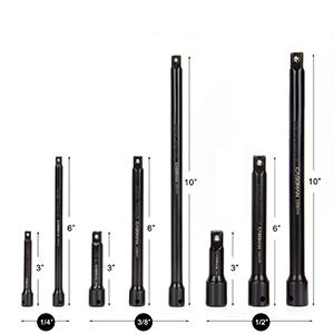 CASOMAN 18-Piece Drive Tool Accessory Set, Premium CR-V Steel with Black Phosphate Finish, Includes Socket Adapters, Extensions and Universal Joints and Impact Coupler, Professional Socket Accessories, #TikTokShopfalldealsforyou