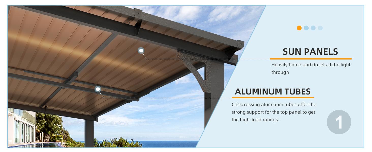 【Multiple packages arrived at different times】AECOJOY Gazebo Outdoor Pergola Gazebo Shelter with Curtain Waterproof Inclined Design & Large Wall-Mounted Heavy Duty for Patio, Decks & Backyard Furniture Canopy Shade Aluminum Frame Canopy 【Multiple packages arrived at different times】AECOJOY Gazebo Outdoor Pergola Gazebo Shelter with Curtain Waterproof Inclined Design & Large Wall-Mounted Heavy Duty for Patio, Decks & Backyard Furniture Canopy Shade Aluminum Frame Canopy