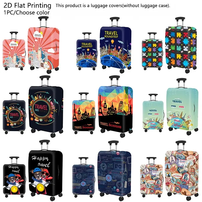 Advanced Artistic Luggage Cover, Thick Dustproof Protector, Durable Elastic Material, Suitable for 18-32 Inch Luggage, Travel Essential Accessory