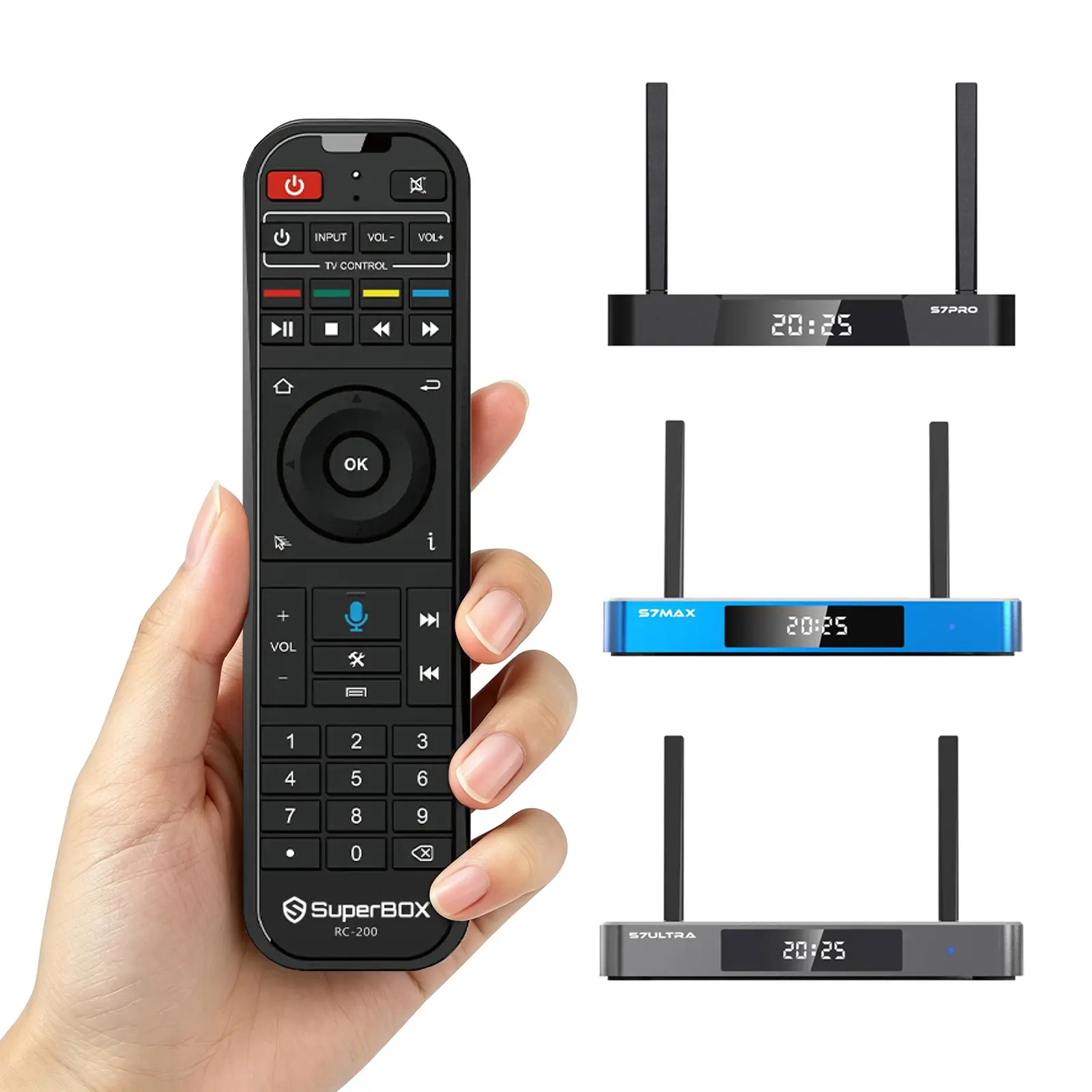Superbox Series S7 MAX/S7 ULTRA/S7 PRO Voice Remote Control Set with Bluetooth, Android Box