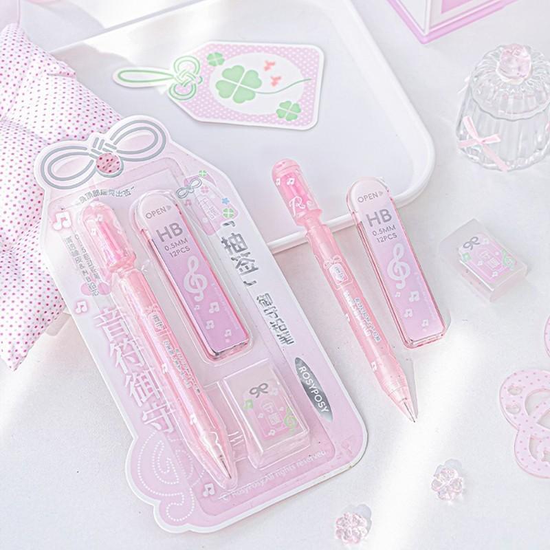 Student-Designed Continuous Lead Automatic Pencil Set, Ideal for Academic Use, Durable & Smooth Writing Instrument