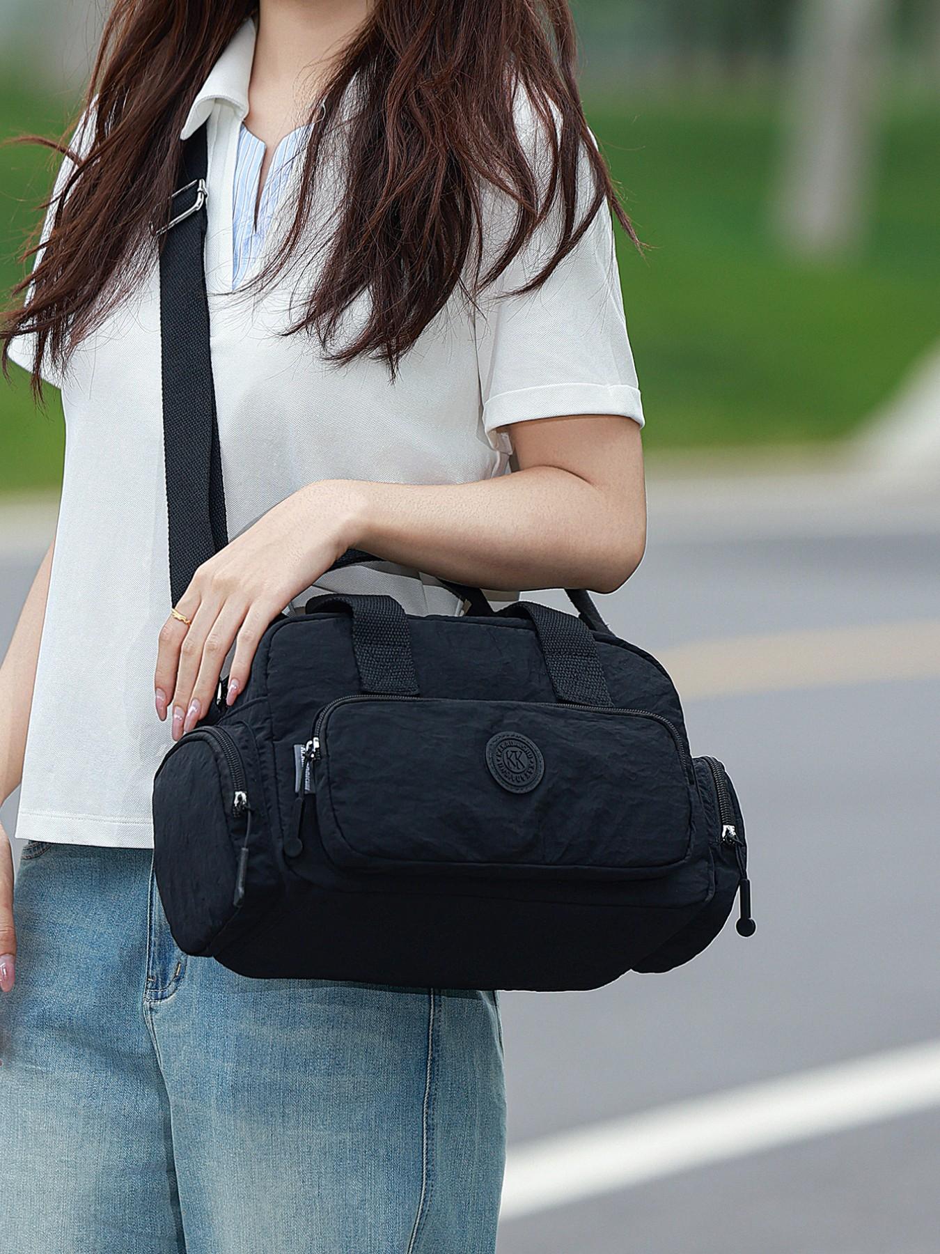 Lightweight Waterproof Travel Crossbody Bag, Detachable Wide Strap, Multiple Pockets, Large Capacity, Women's Yoga Gym Bag, Business Trip Backpack, Gym Workout Bag, Sports Gym Bag, Fitness Bag