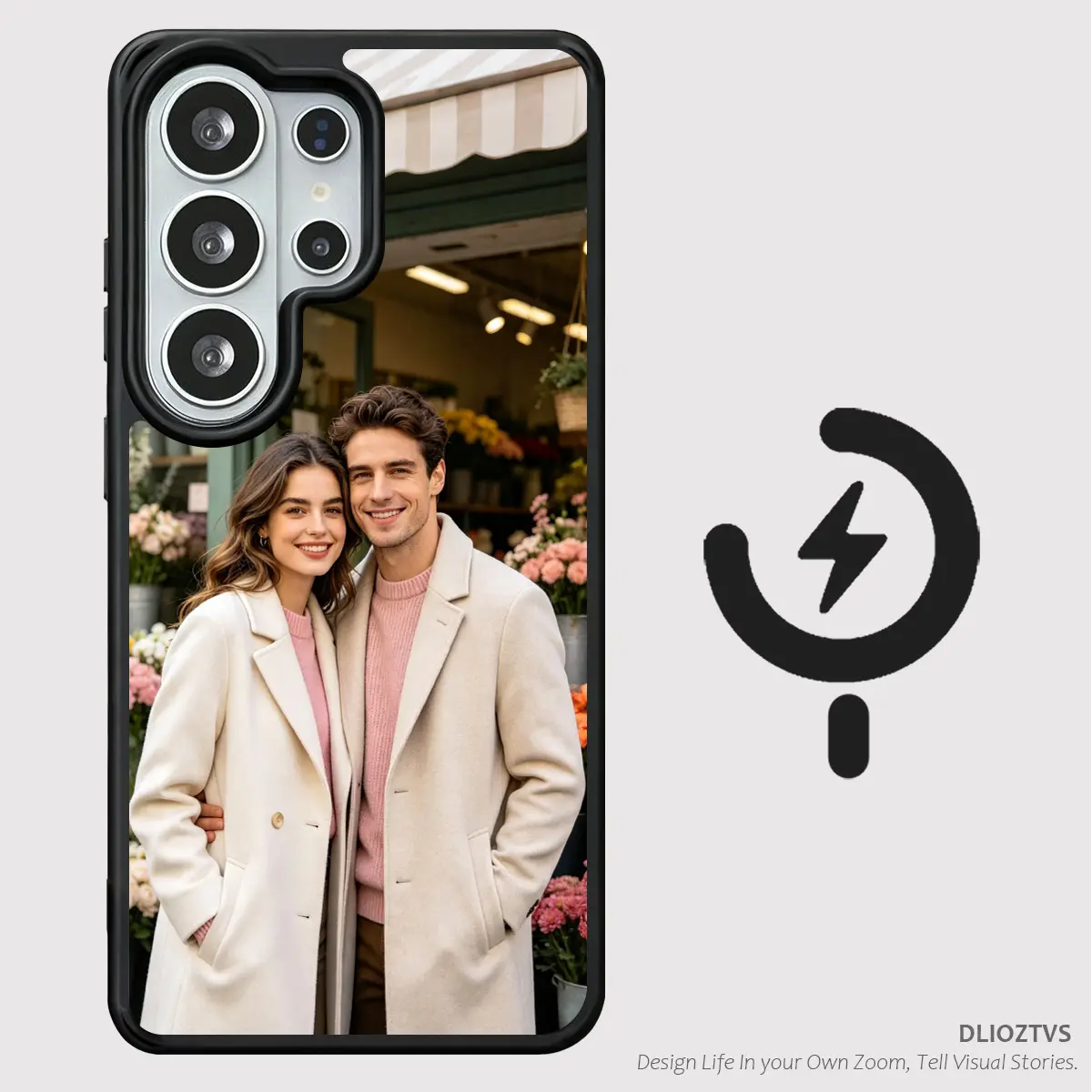 Custom Your Photo Pattern Phone Case for Samsung Galaxy S26 Ultra S25 Plus S24 FE S23 A56 A55 A54 A37 A36 A35 A26 A17 A16 A15 A14 5G,  Thick Silky-Touch, Shockproof Strengthen Magnetic Cellphone DLIOZTVS Cases Cover