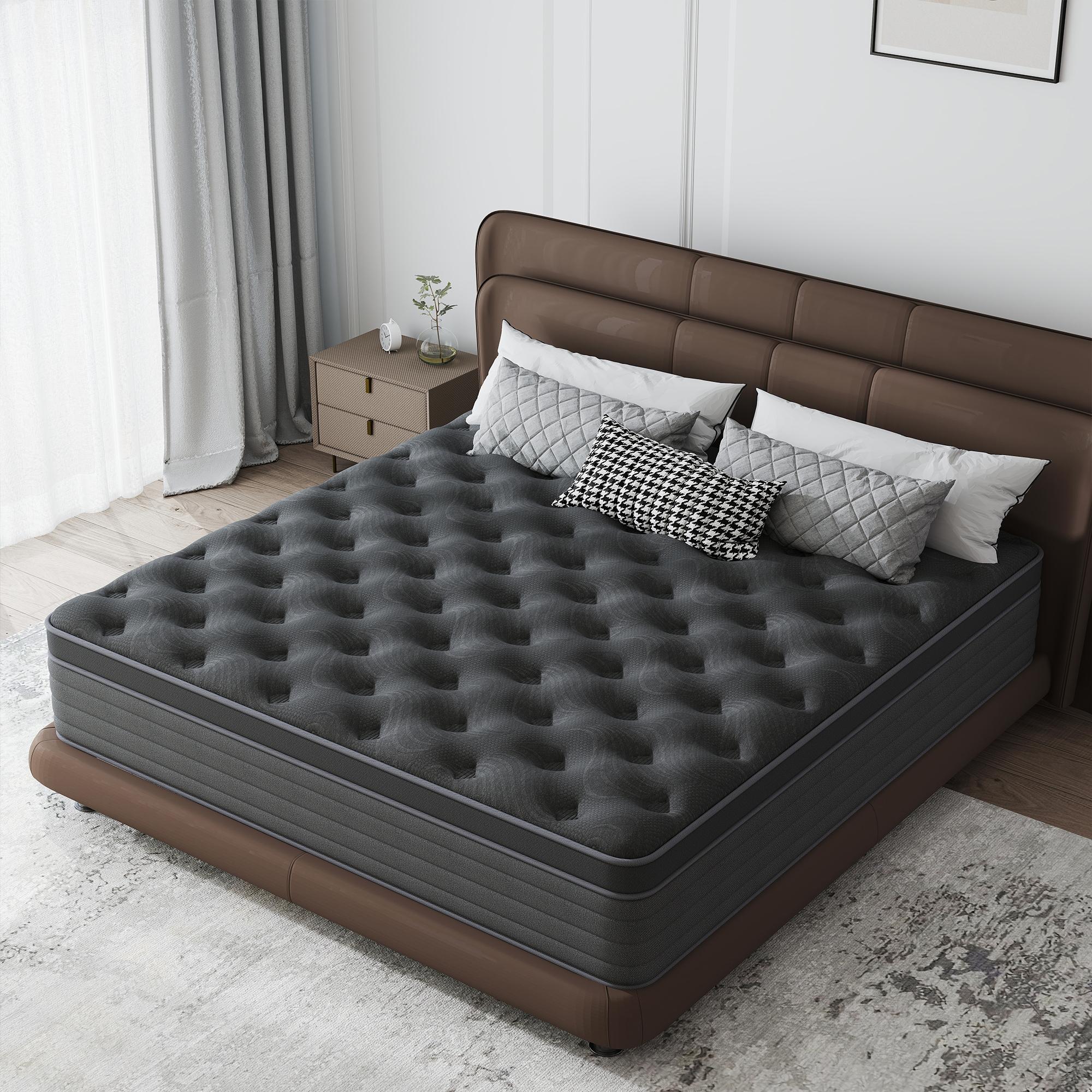 12/14" Hybrid Foam Mattress in a Box, Gel Memory Foam and Pocket Springs, Medium Firm, with Strong Edge Support for Pressure Relief,sweet night bed,Queen Size,sleep position,new house,Comfortable Sleep