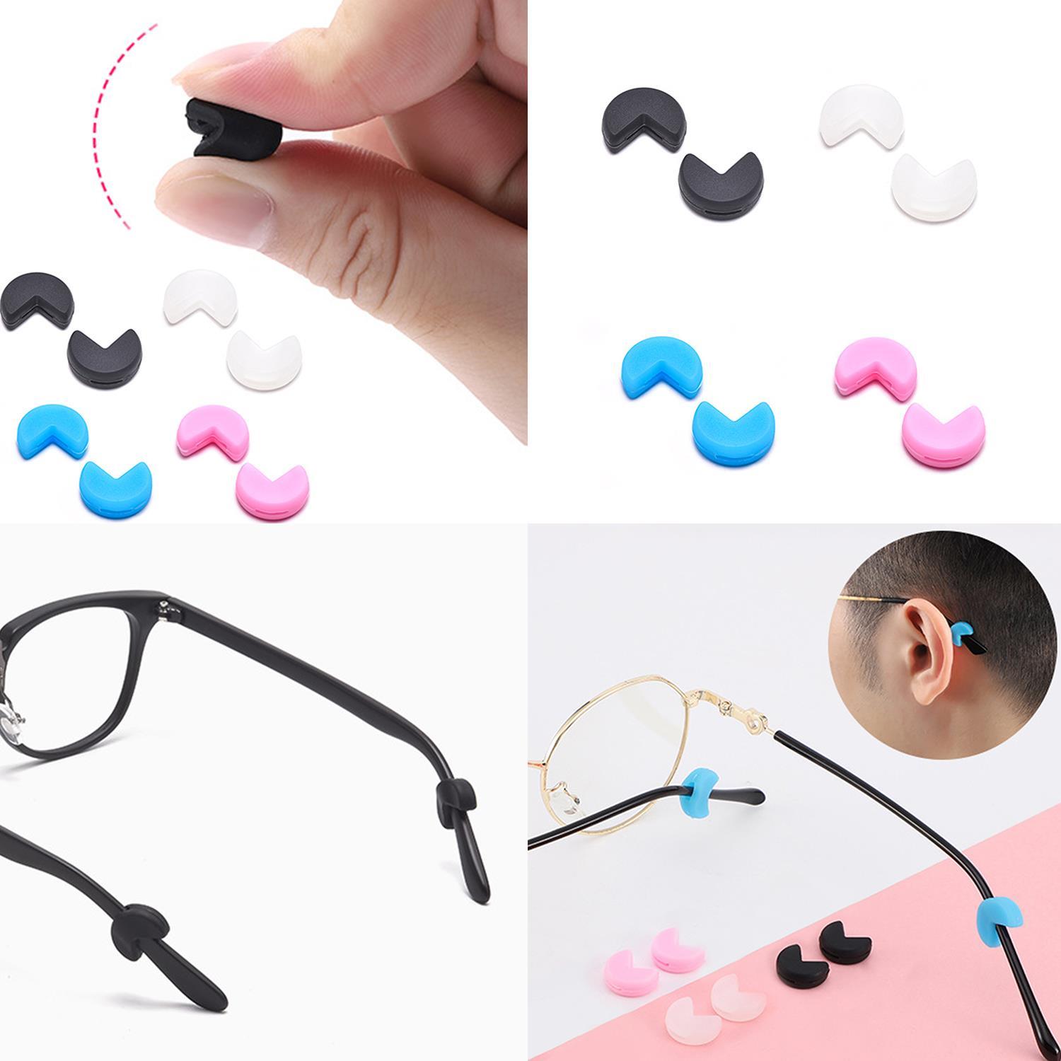 5pairs Ear hooks to prevent glasses from falling off, anti-slip eyewear accessories, ear hooks, sports glasses, temple stoppers, glasses hooks, anti-slip sleeves, temple sleeves, frame stabilizers, ear hooks, eyewear accessories
