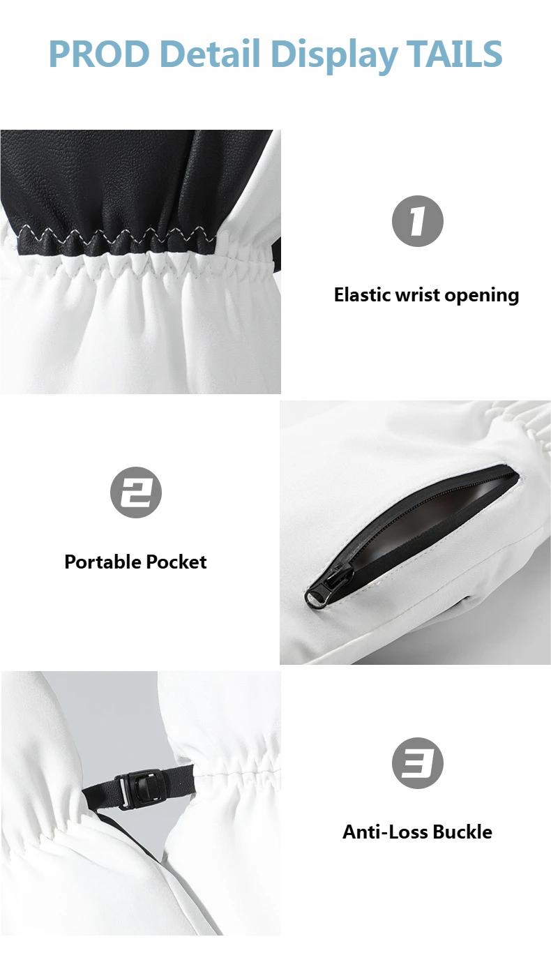 New Snowboarding Gloves Men Windproof Waterproof Non-Slip Fleece Outdoor Professional Five-Finger Warm Gloves Women