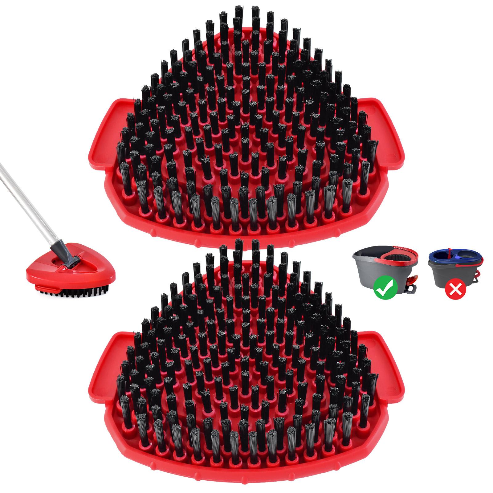 1/2Pcs Upgrade Mop Replacement Brushes, Compatible with Vileda O-Cedar Easywring 1Tank System, Dense Bristle Brush Design,Deep Cleaning Kitchen Bathroom Accessories Christmas Halloween