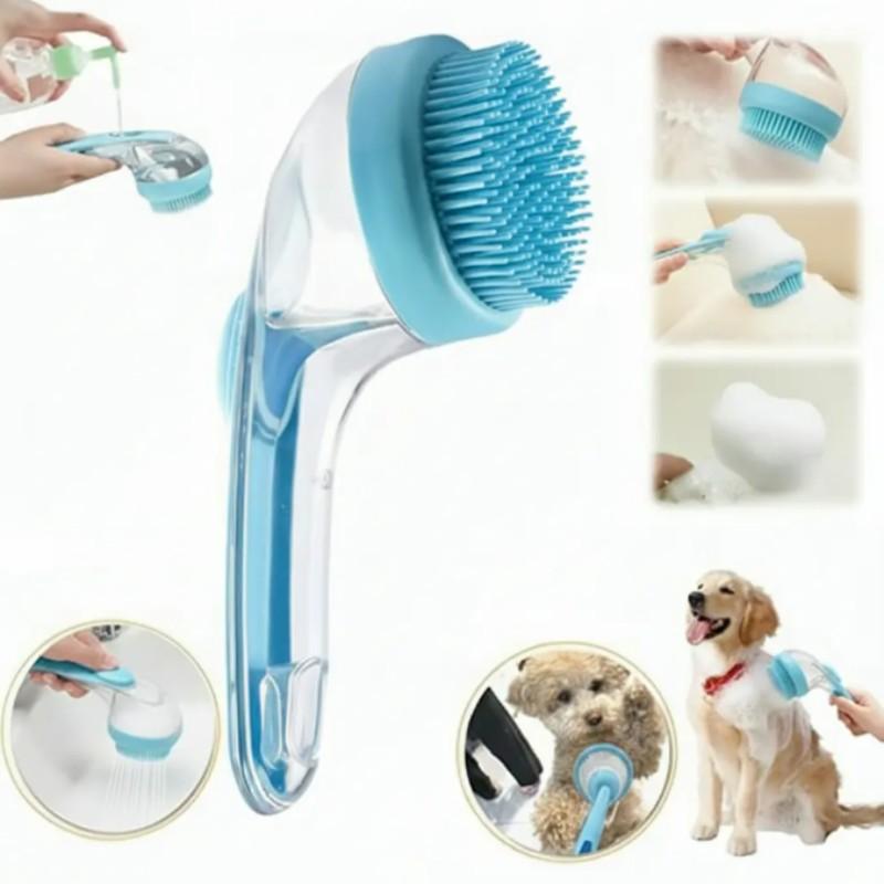 2026 New 2-In-1 Pet Bath & Grooming Deshedding Brush, Gentle Massage Tool for Dogs & Cats, Boosts Hair Care, Improves Bathing Experience