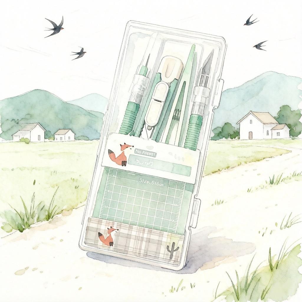 Mint Craft Knife Set, Transparent Storage Box + Grid Cutting Pad + Multiple Blade Sizes, Portable Precision Cut Tool, Cutting Supplies