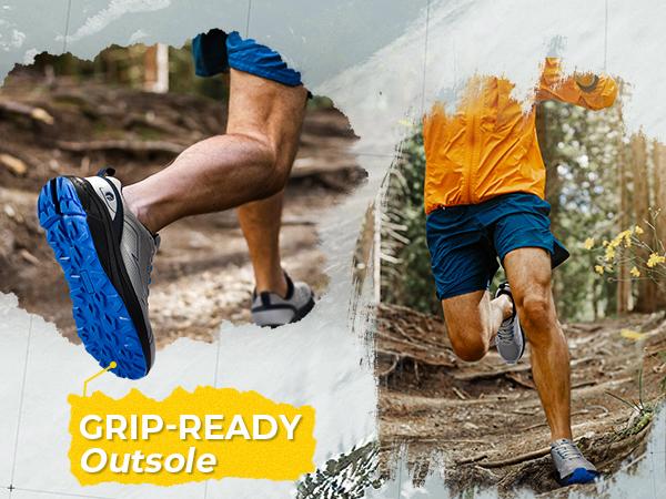 FitVille Wide Running Shoes for Men Trail Walking Sneakers Athletic Shoes with Wide Toe Box | Arch Support