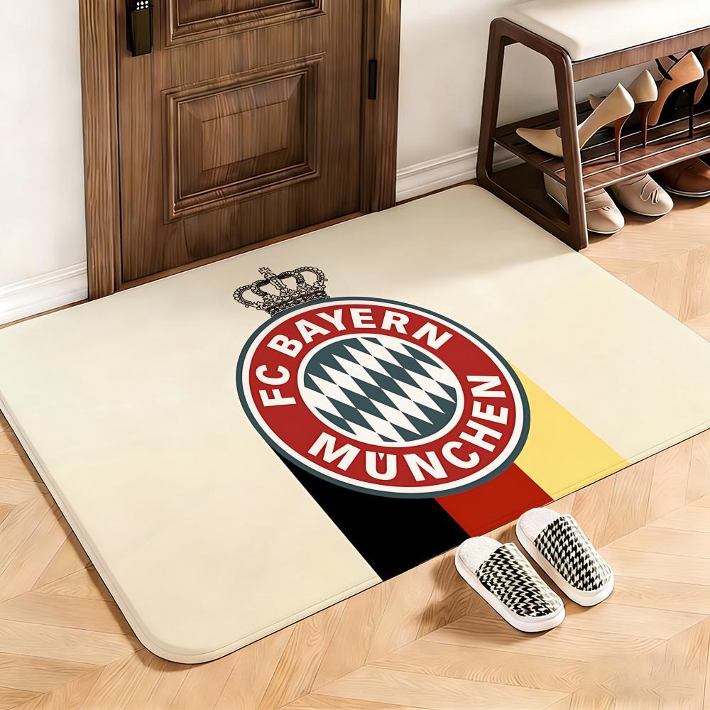 Sports FC Bayern Muenchen Floor Mat This soft flannel mat provides a cozy Soft flannel mat with quick water absorption, non-slip and durable. Easy to clean, ideal for bathroom and entryway use.