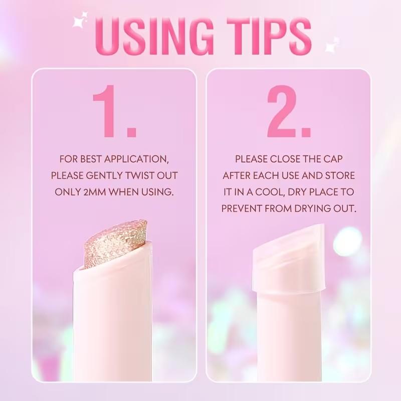 Jelly Shimmer Eyeshadow and Highlighter Stick, with an innovative stick design for ultimate convenience, available in multiple shades, perfect for everyday wear, parties, and gatherings. Smooth and easy to blend, long-lasting, a must-have treasure for beg