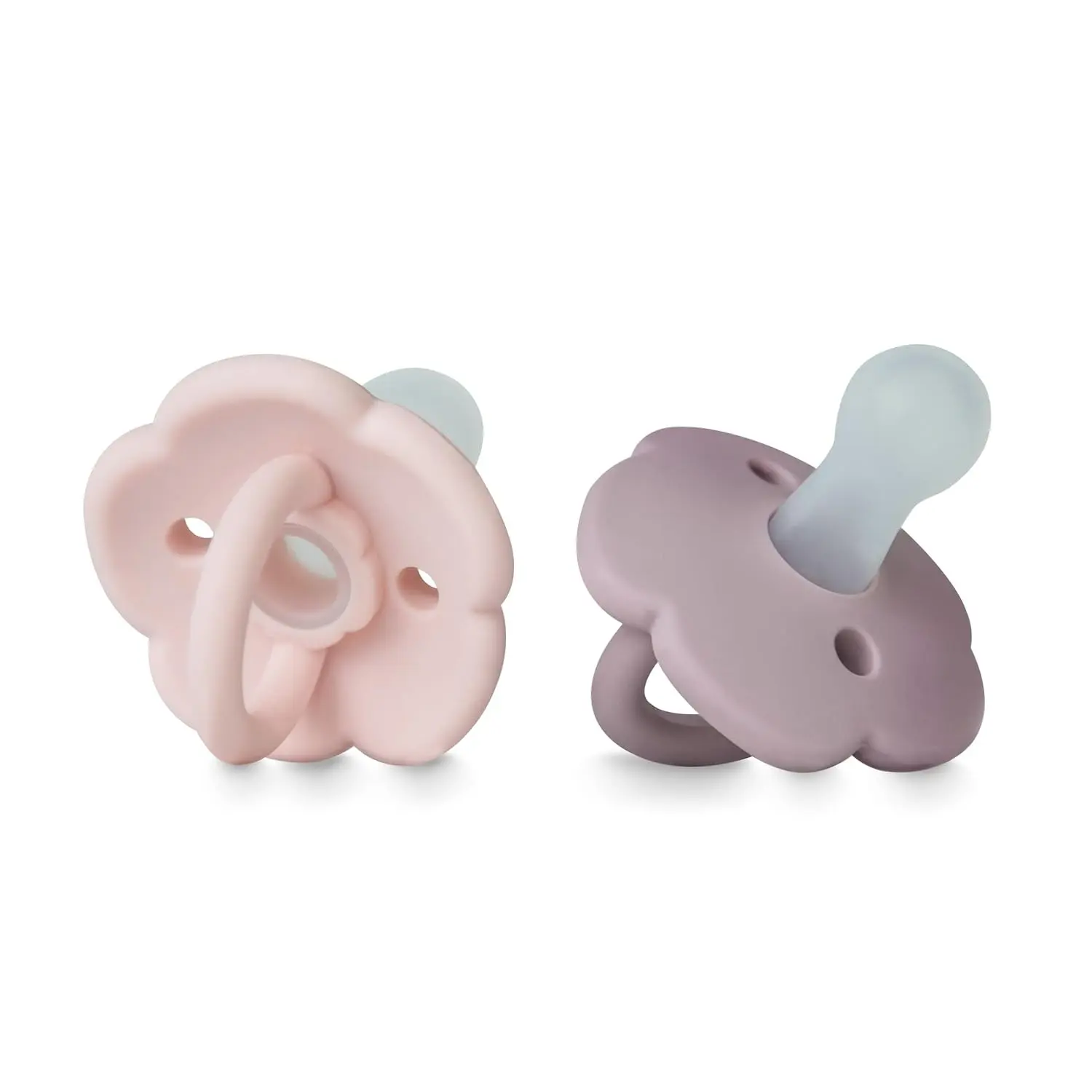 2-Pack One-Piece Baby Pacifiers with Large Air Holes, BPA-Free Silicone, Safe for Babies 0-6 Months(Gift)