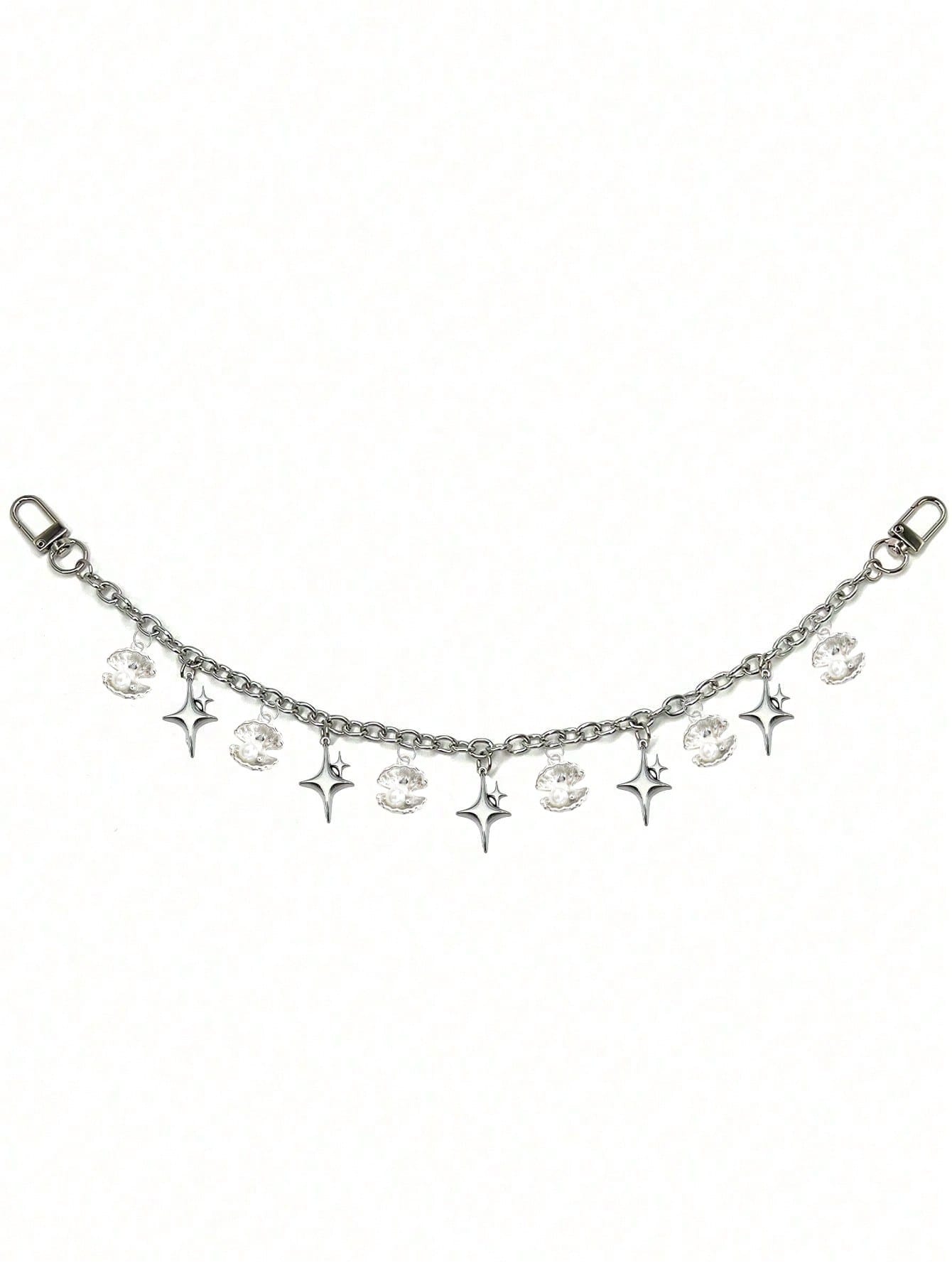 Shell Star Chain Bag Chain Charm Purse Charm Chain, Beach And Ocean Elements, Decoration Accessory Bag Chain