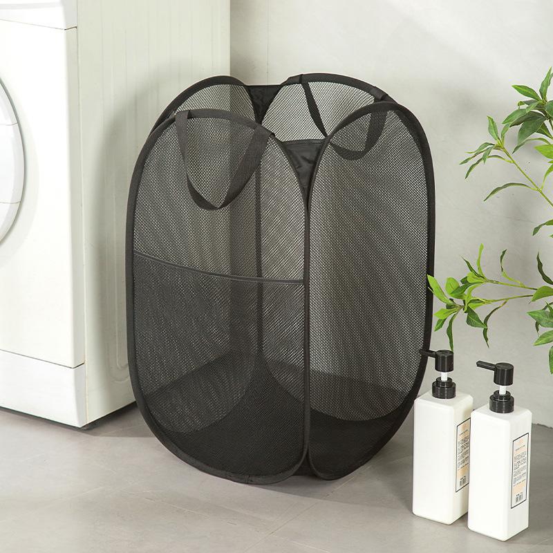 Foldable Mesh Airflow Laundry Basket, Portable Convenient Clothes Storage Basket, Household Laundry Basket for Home Use, Collapsible Laundry Hamper, Laundry Bin