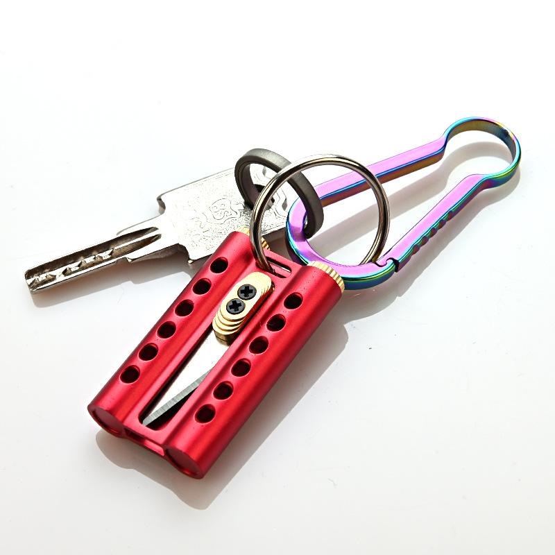 Multifunctional Paper Cutter Knife, Sharp Pocket Knife, Portable Mini Push-Pull Craft Knife Keychain Hanging Decoration, Cutting Supplies