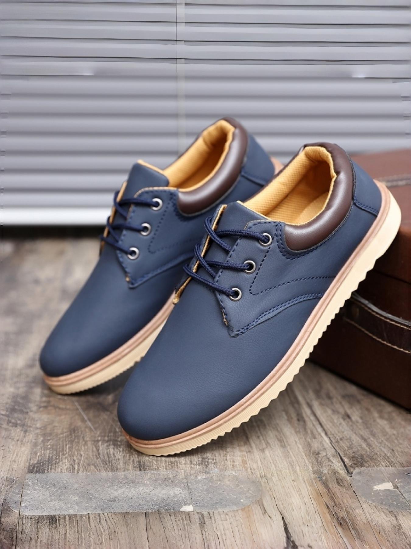 Men's Black Soft Leather Low-Top Casual Leather Shoes, Anti-Slip & Wear-Resistant, Soft Sole Cushioning, Breathable & Non-Stuffy, Daily Commute Business Shoes