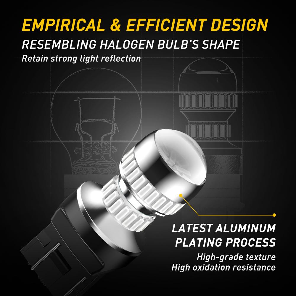 AUXITO Upgraded 7440 7443 LED Bulbs for Reverse Lights T20 7441 7444 LED Replacement Light Kit for Backup Tail Brake Signal Parking DRL Lights, 6000K Xenon White