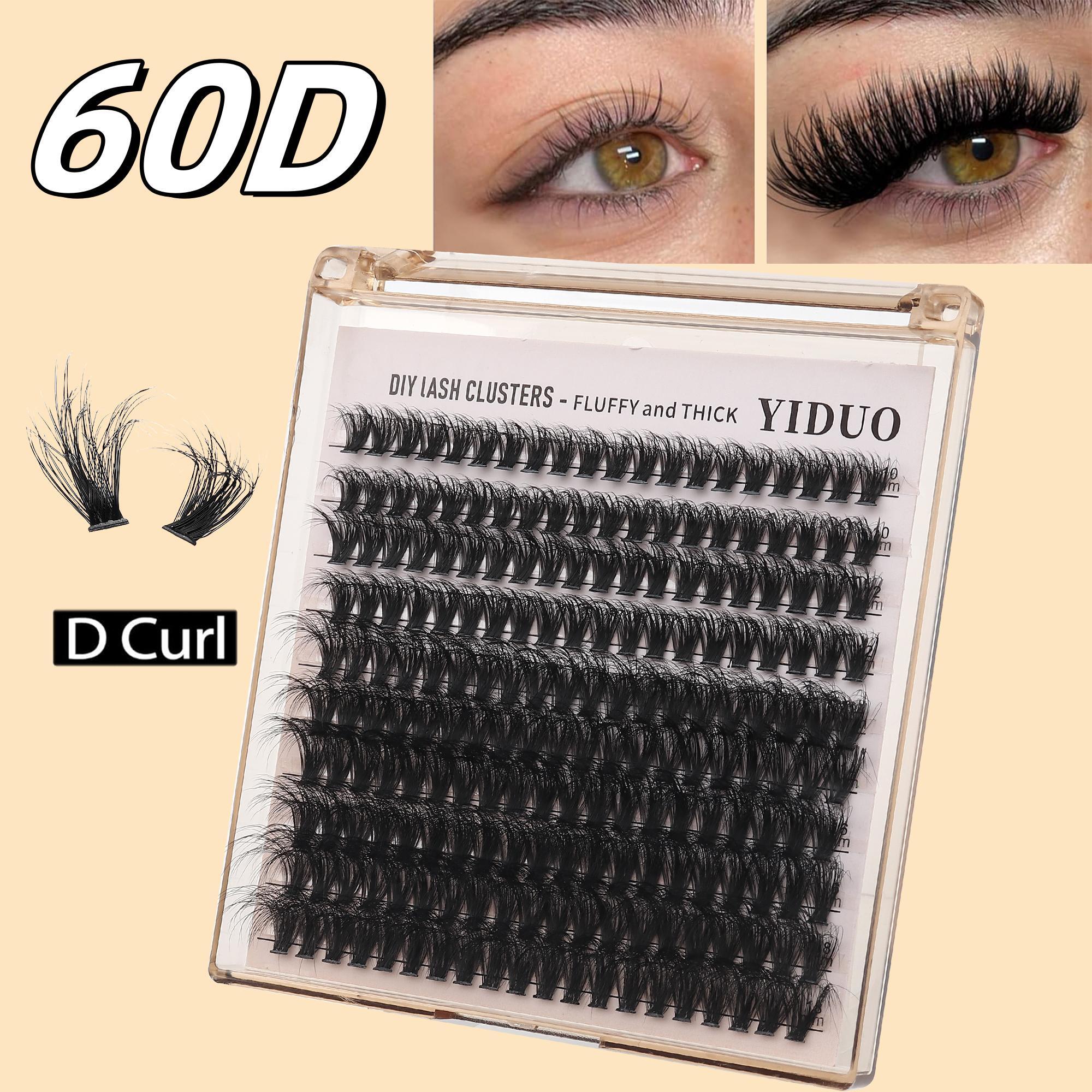 Volume Thick Lash Clusters, Fluffy Lash Clusters, 200pcs/box 10-18mm Mixed Length D Cur Lash Clusters, Wispy Individual Eyelash Extensions Clusters, DIY Volume Lash for Beginners