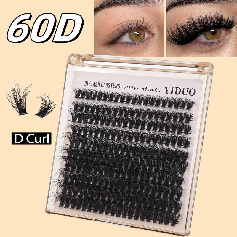 Volume Thick Lash Clusters, Fluffy Lash Clusters, 200pcs/box 10-18mm Mixed Length D Cur Lash Clusters, Wispy Individual Eyelash Extensions Clusters, DIY Volume Lash for Beginners