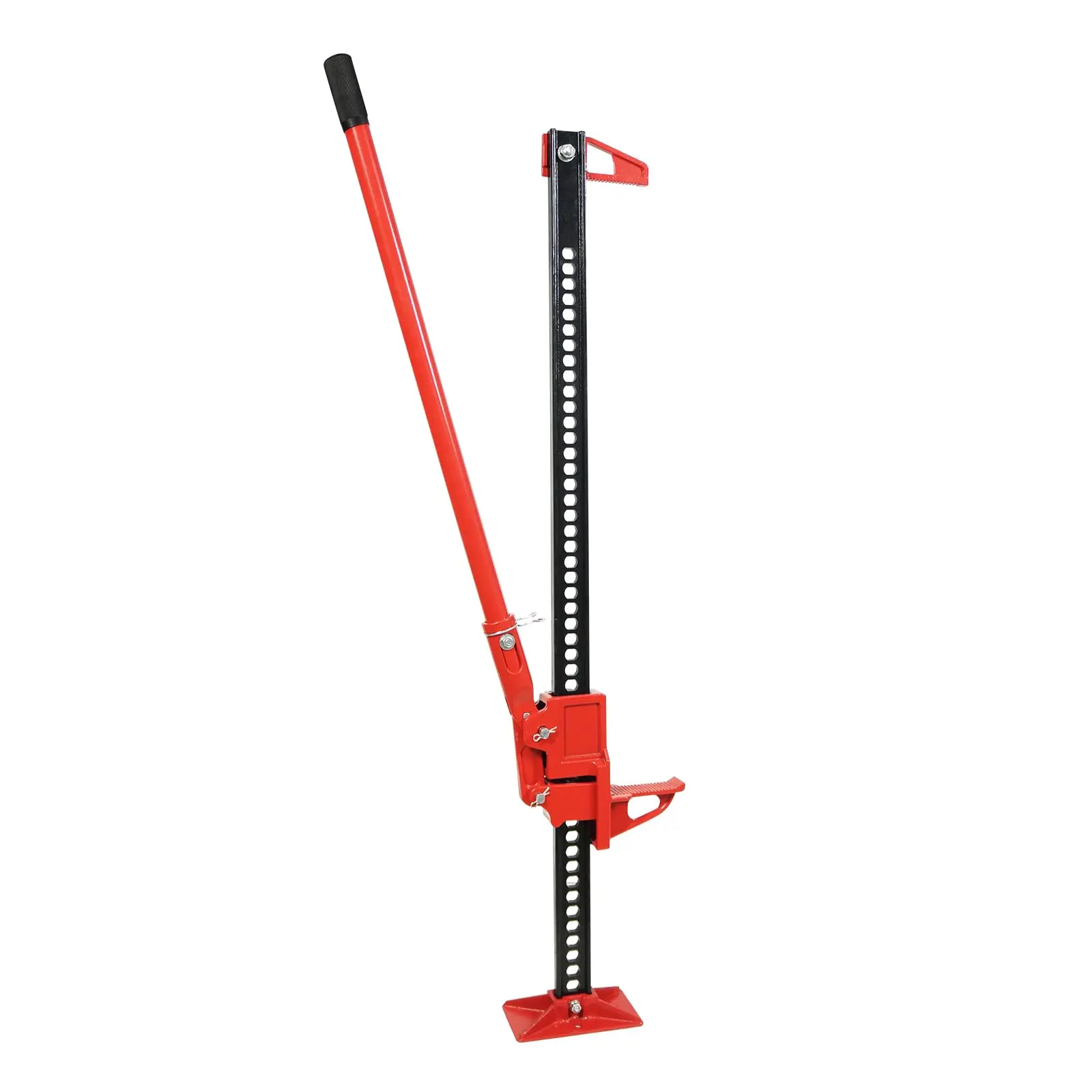 48" Farm Jack - Heavy Duty 6000lb (3 Ton) Capacity Off-Road High Lift Ratchet Utility Jack for Trucks, Jeeps, Tractors, SUVs, All-Terrain Bumper Jack, Red