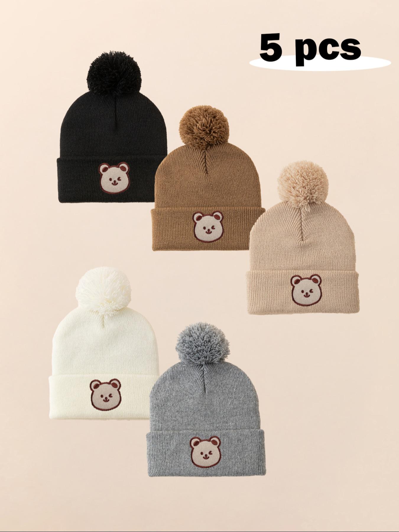 Knitted Hat for Newborns & Toddlers, Warm Winter Beanie for Outdoor Use, Casual Style Daily Commute Cap, Suitable for Fall & Winter, Bonnet