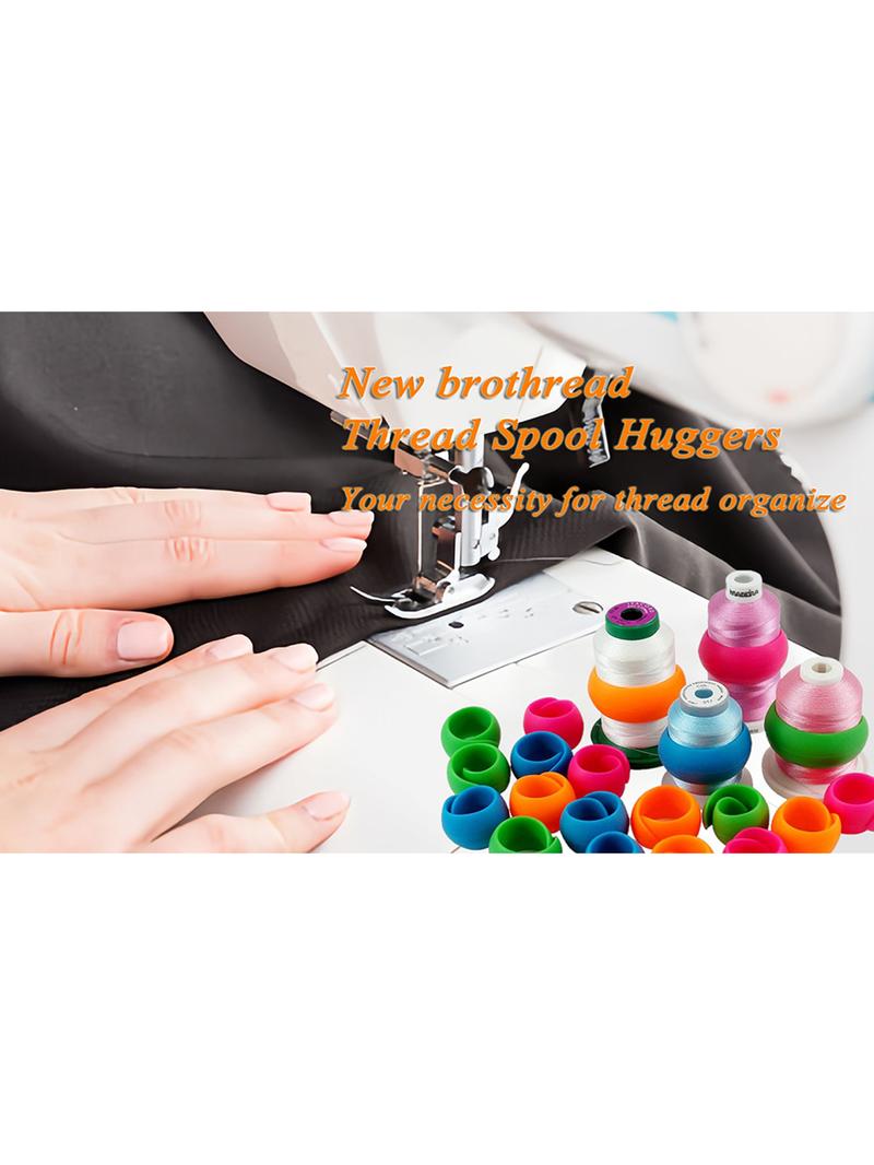 New Brothread 100pcs Thread Spool Savers/Spool Huggers - Prevent Thread Tails from Unwinding - Sewing Accessories for Enhanced Sewing Experience Seamless Stitching