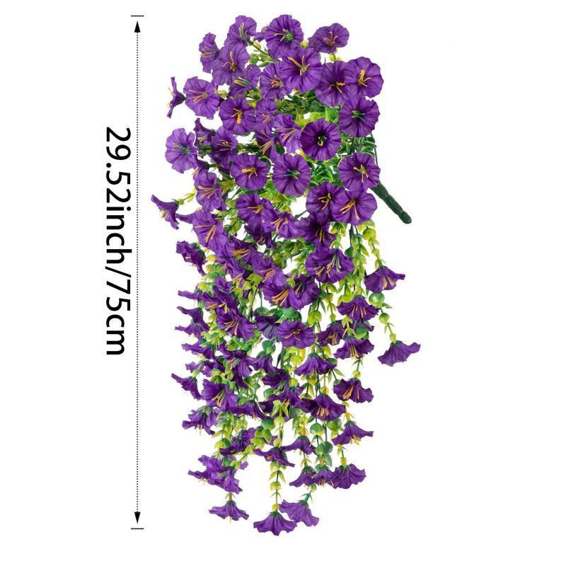 2/4/6Pack Artificial Morning Glory Vine, Faux Flower, Spring/Summer Decoration Decorative Flowers for Home Party Wedding Outdoor Yard Wall Hanging, Ornaments, Mother's Day Gifts